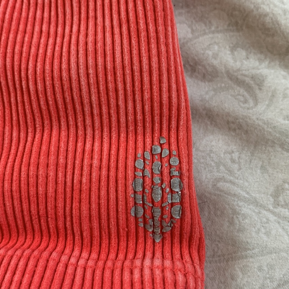 Free People Red Ribbed Sports Bra - Picture 2 of 3